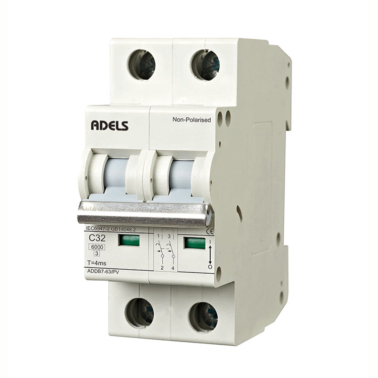 Notað í Pv sólarorkukerfi Nonpolarity DC Mini Circuit Breaker