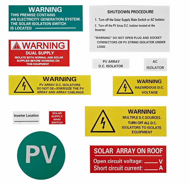 Viðvörunarmerki fyrir Pv kerfi